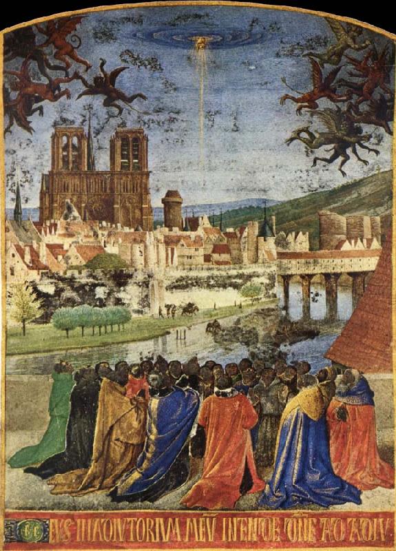 Jean Fouquet Descent of the Holy Ghost upon the Faithful